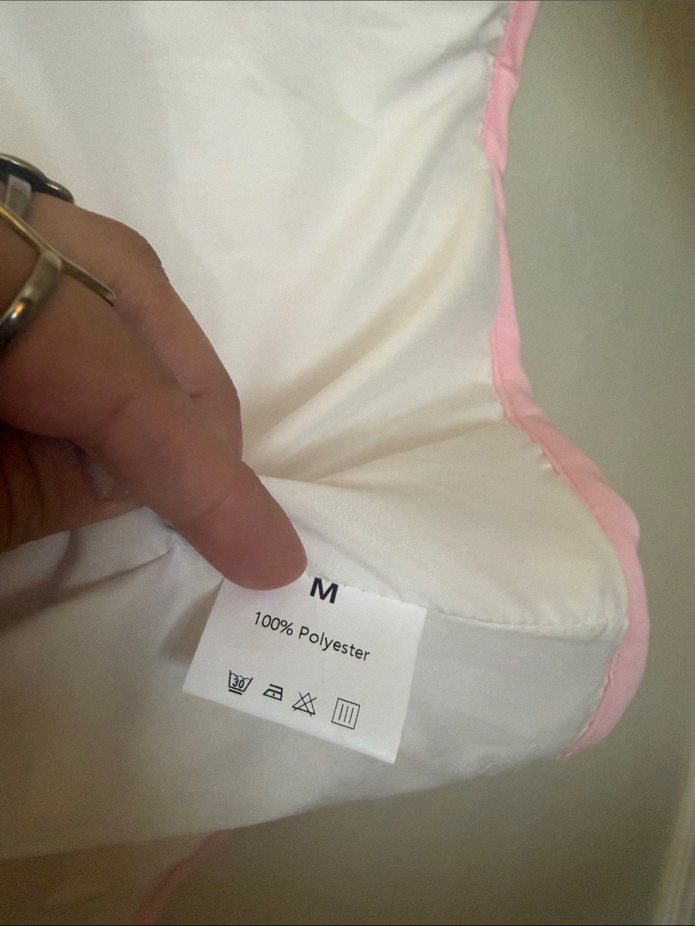 Amazon Quilted Floral Puffer Jacket in Cream and Pink - Picture 2 of 5
